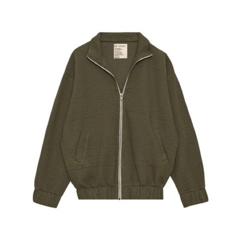 FINAL MARKDOWN NWT 100% recyclable cozy full zip jersey bomber jacket